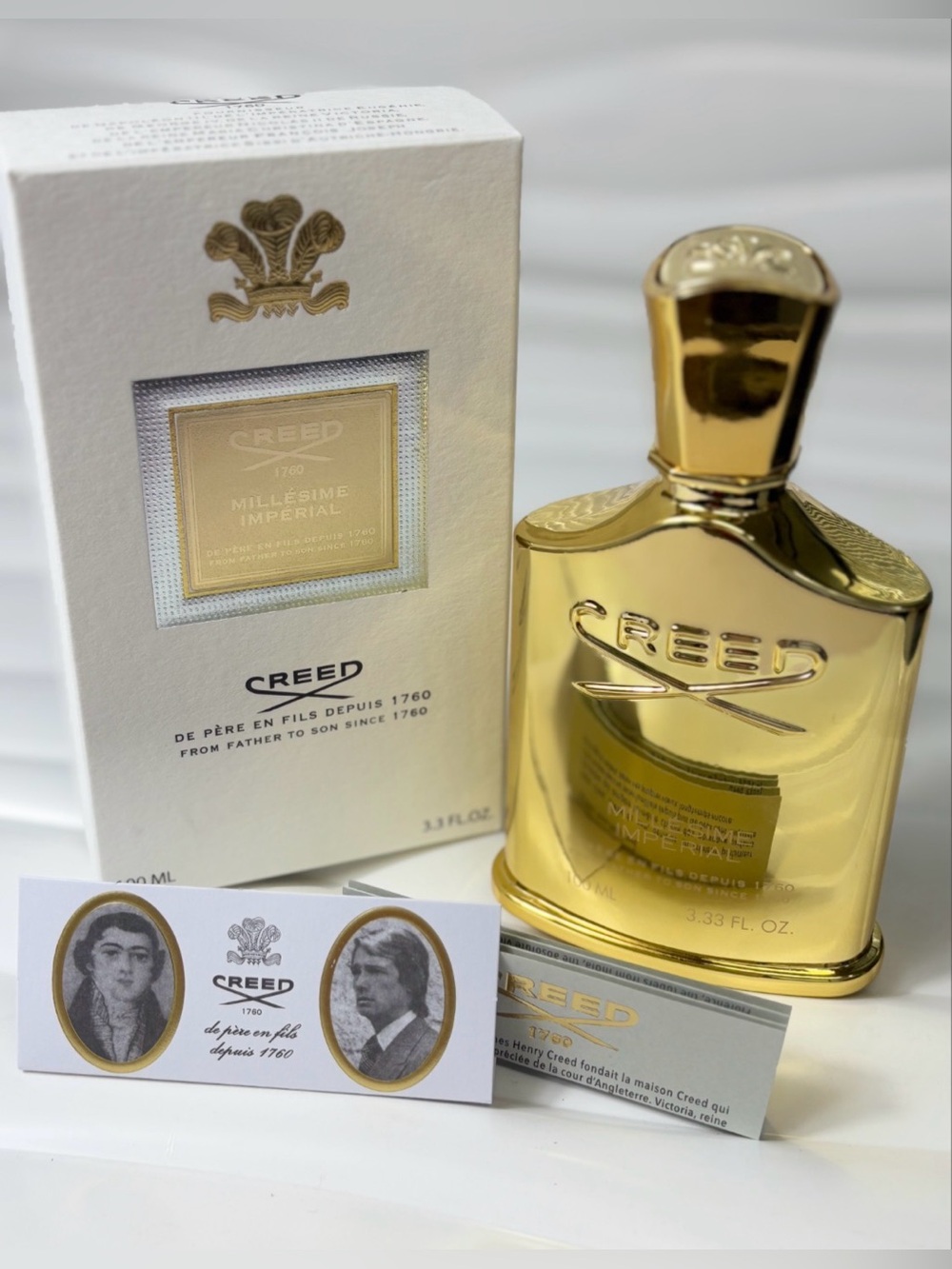 Creed Millesime Imperial White Box with Gold Emblem - Picture 3 of 6